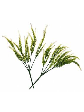 White Lavender Stems Faux Salvia Greenery Picks Floral Deco